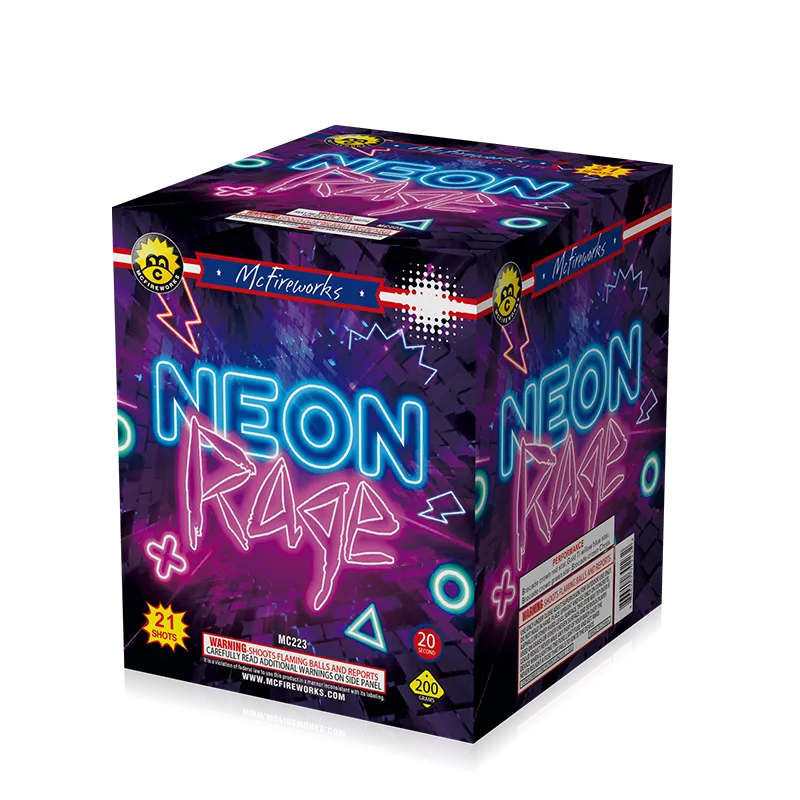 Neon woede 21 schoten 200g cake mc223